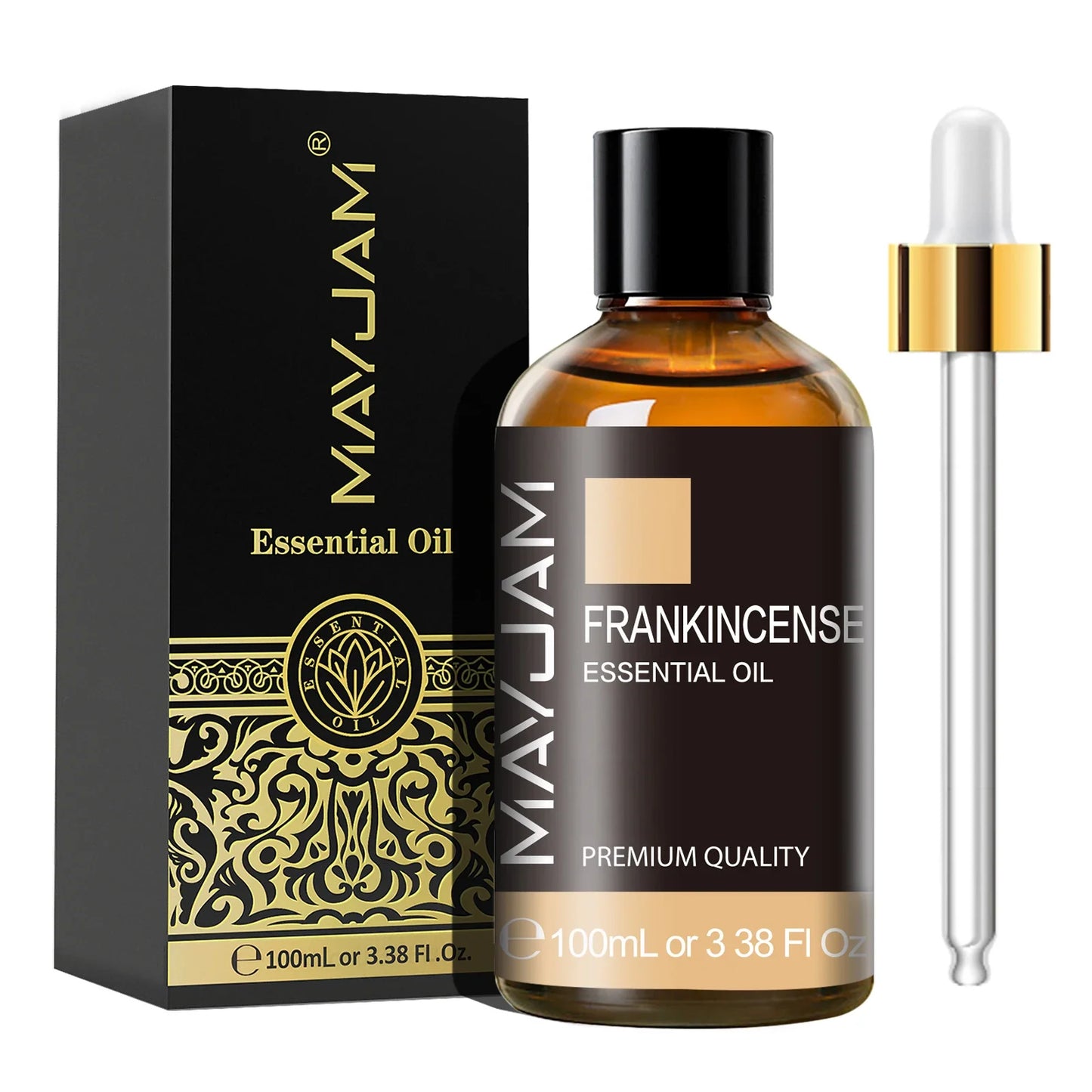 MAYJAM 100ml Essential Oil with Dropper - Sandalwood, Lavender, Eucalyptus & Vanilla for Humidifiers & Candles