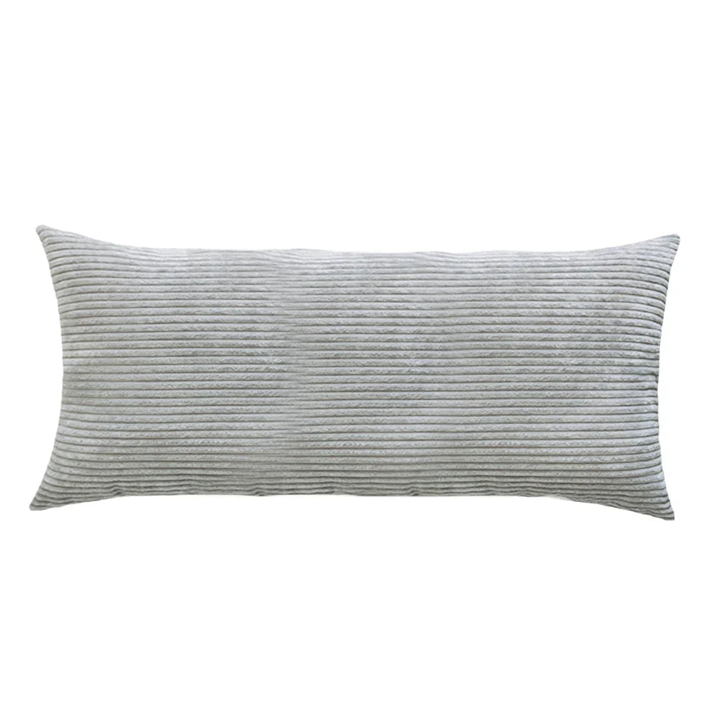 Striped Corduroy Body Pillow Cover - Plush Long Cushion Case for 50x70/50x100/50x120CM Bedding & Home Comfort