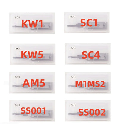 2-in-1 Lishi-Style Locksmith Tool — SC1/SC4 Compatible | KW1 M1/M2 AM5 KW5 MS2 SS001 SS002 PRO