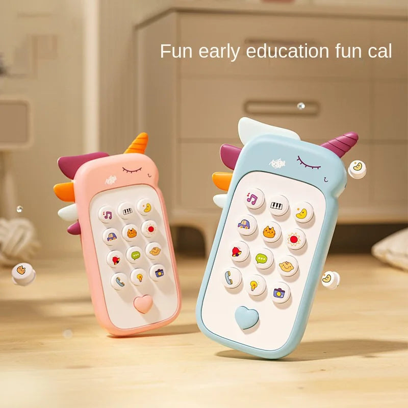 Baby Musical Phone Toy - Sound Telephone with Teether for Infants & Early Learning