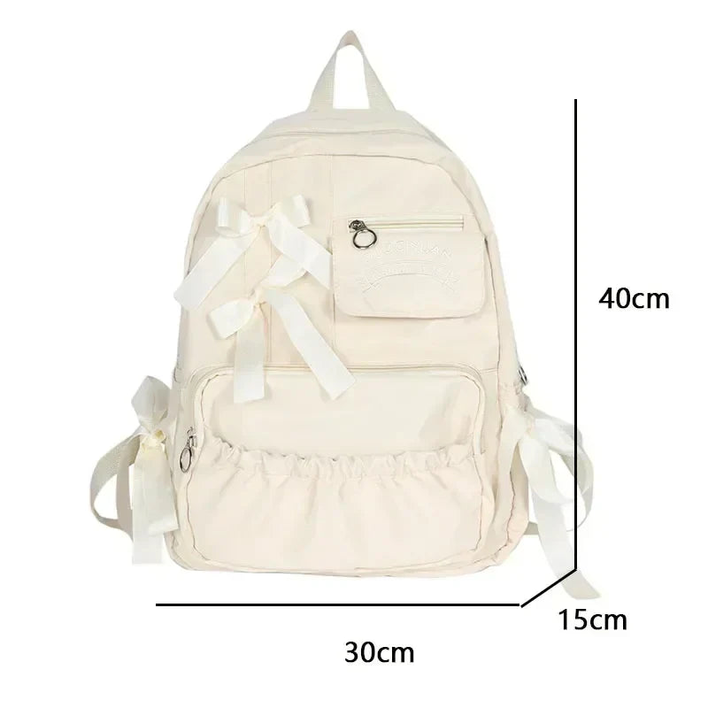 Fashion Canvas Backpack for Women - Anti-Theft Shoulder Bag - New School Bag for Teen Girls