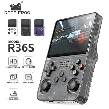 Data Frog R36S Retro Handheld Video Game Console: Linux System, 3.5 Inch IPS Screen - R35S Plus Portable Pocket Video Player, Enjoy Retro Gaming Anywhere!