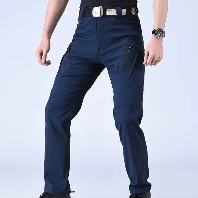 Men's Spring & Autumn Cargo Pants — Elastic Outdoor Trousers for Hiking, Trekking, Camping, Running & Cycling