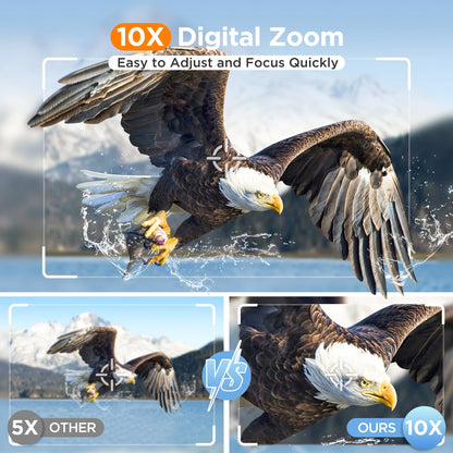 10X Digital Night Vision Binoculars | 9-Level Infrared, 600M Visibility in Darkness with 5000mAh Rechargeable Battery