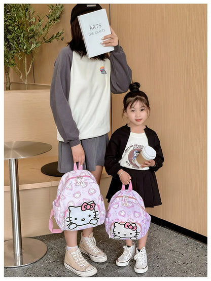 Anime Cartoon Kuromi, Melody & Cinnamoroll Backpack – Kawaii Canvas Schoolbag for Boys & Girls, Hello Kitty Fashion Kids Backpack