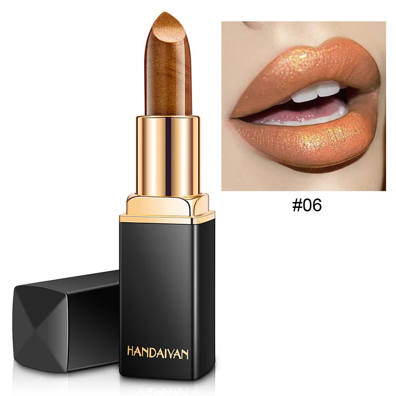 Handaiyan 9 Colors Lipstick – Glitter, Matte, Velvet, Nude, Shimmer, Sexy Red, Long-Lasting, Waterproof Professional Makeup