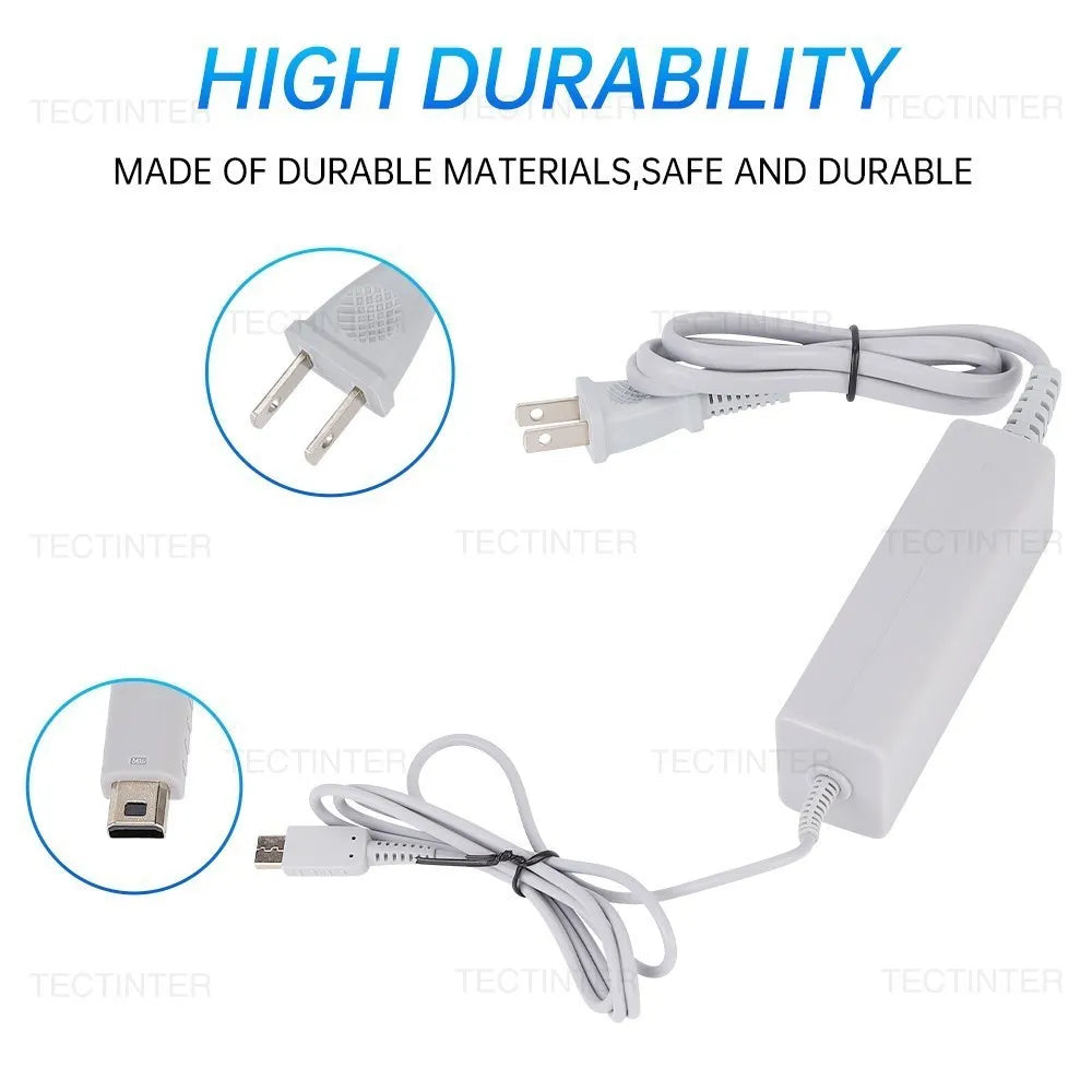 EU/US Plug AC Adapter Charger for Wii U – Compatible Power Supply Cord for Nintendo Wii U Console & Remote Controller