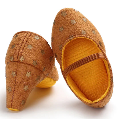 Newborn Baby Girl Princess Heels - Bow Party Crib Shoes for 0–5 Months