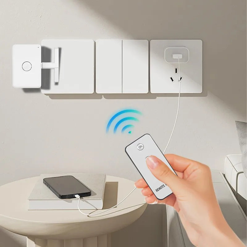 USB Rechargeable Wireless Button Pusher Switch – Smart Remote Control Light Switch Automation Tool