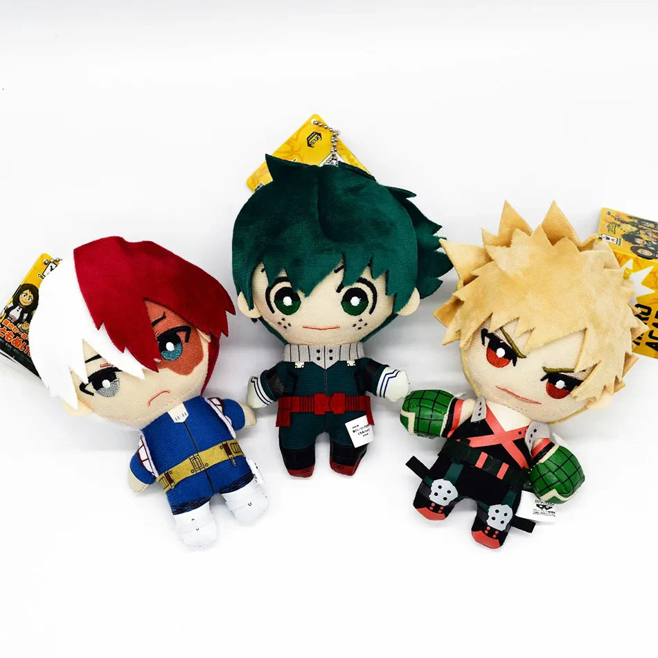 My Hero Academia Plush Toys 15–27cm – Izuku Midoriya, Katsuki Bakugou & Shouto Todoroki Stuffed Dolls for Kids Gifts