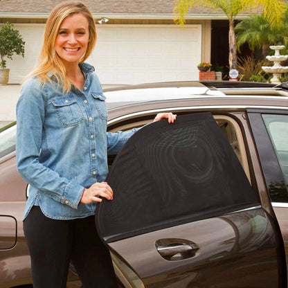 Universal Car Sun Side Window Shade Curtain : Rear Window Cover for UV Protection - Stylish Sunshade Visor Shield and Automotive Accessory