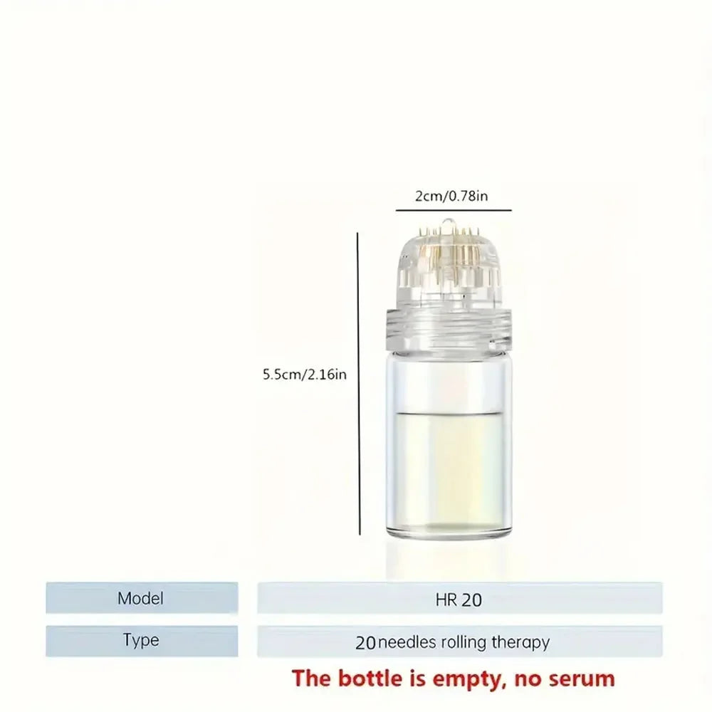 Hydra Needle Titanium Derma Roller & Serum Applicator — 0.2mm/0.25mm for Face & Beard Growth