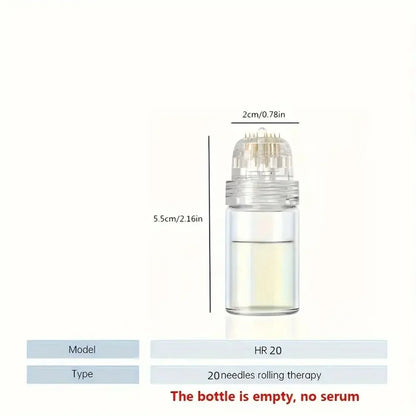 Hydra Needle Titanium Derma Roller & Serum Applicator — 0.2mm/0.25mm for Face & Beard Growth