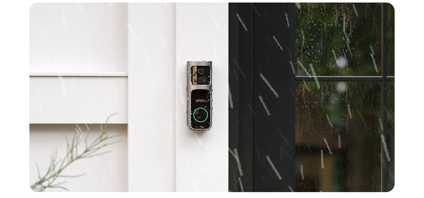 IMOU Video Doorbell 2S – 5000mAh Rechargeable Battery, 30° Pan Lens, Human Detection, Two-Way Talk, Waterproof, 100% Wire-Free with Chime