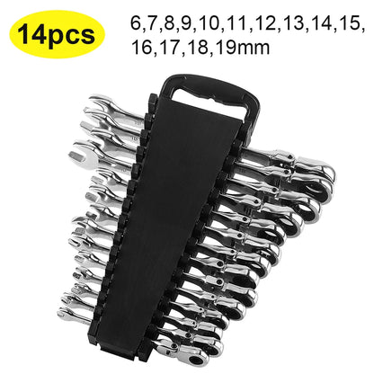 Professional Ratchet Wrench Set – Complete Socket & Flat Wrench Tool Kit for Automotive & Mechanical Repairs