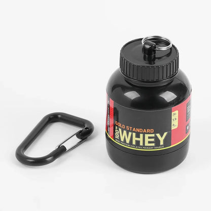 Mini Portable Protein Powder Bottles with Keychain – Travel Funnel, Medicine & Sport Storage Cups
