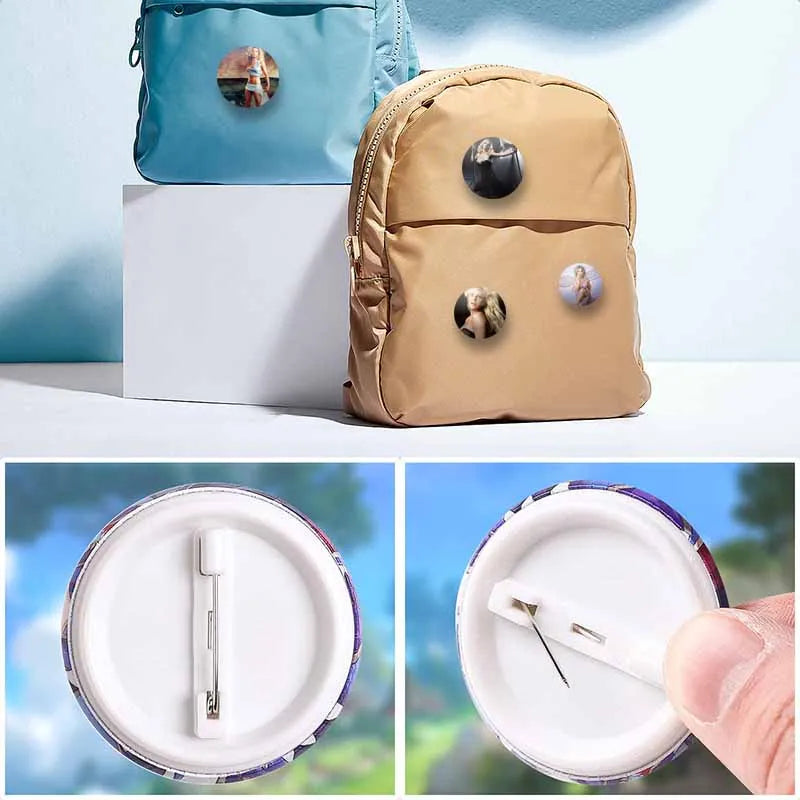 Britney Spears Music Brooch Pin – Pop Singer Badge Jewelry for Bags & Clothing, Fan Collection Accessories & Gift Item