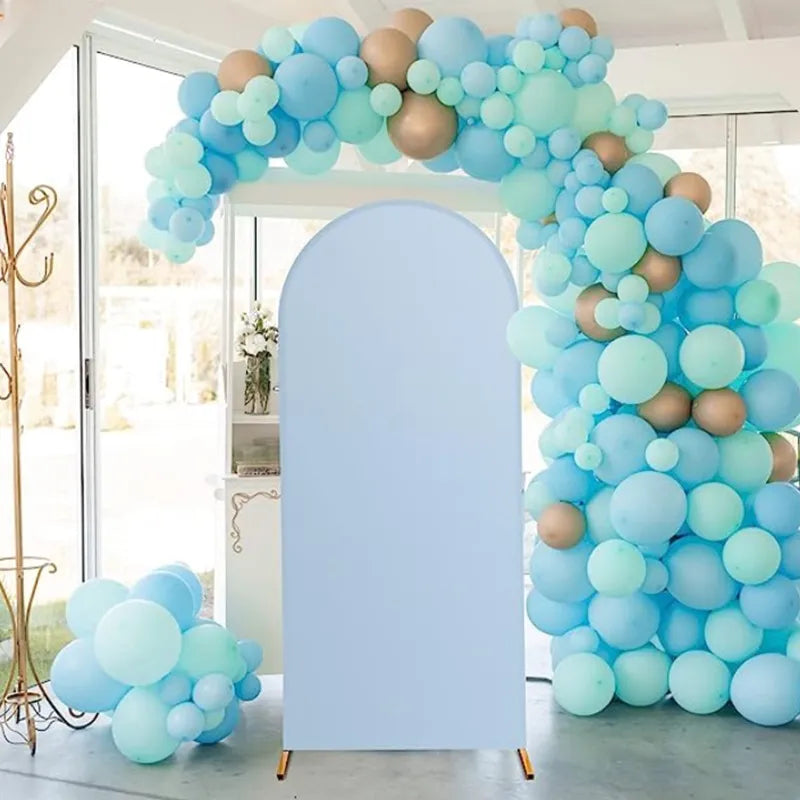 Solid Color Spandex Wedding Arch Cover - Elastic Screen Fabric for Banquet Decoration, U-Shaped Shelf Cloth Cover for Event Styling