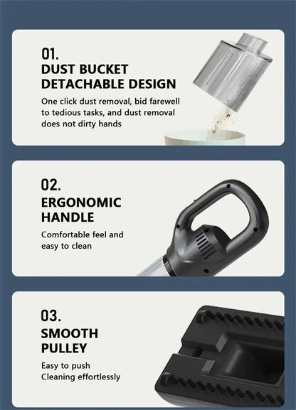 Cordless Handheld Vacuum Cleaner – Rechargeable Wet & Dry Mini Vacuum for Home, Car & Pet Cleaning