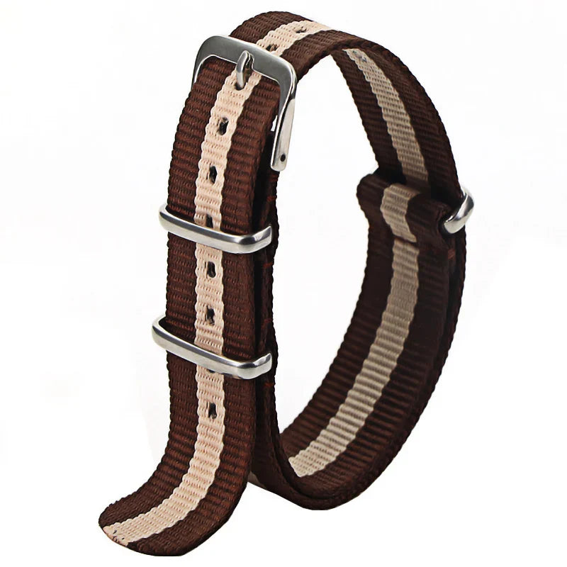 Nylon Watch Strap 16mm 18mm 20mm 22mm — Waterproof Army Sport Watch Band Replacement Belt