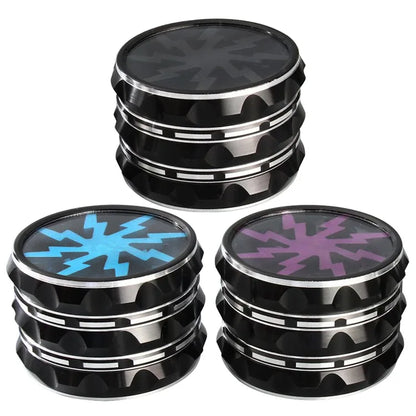 63mm Four-Layer Lightning Metal Grinder — Tobacco & Cigarette Crusher Crusher Tool