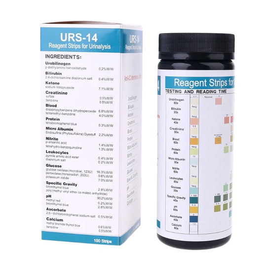 14-Parameter Urinalysis Test Strips – Multi-Parameter Urine Analysis Sticks for Home Health Screening & Lab Use