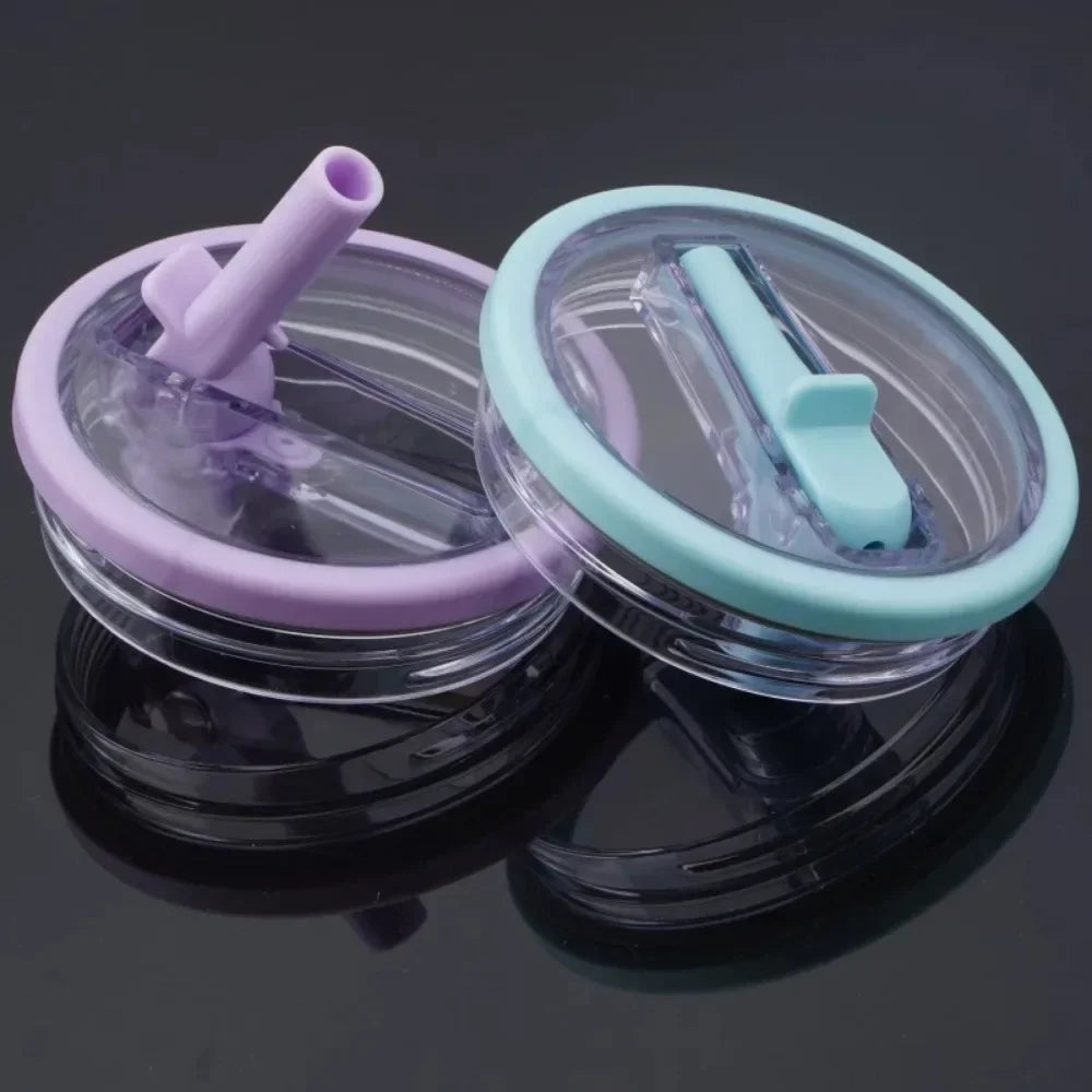 Spill-Proof 40oz Cup Lid for Stanley – Eco-Friendly Replacement with Spiral Straw Cover Accessory
