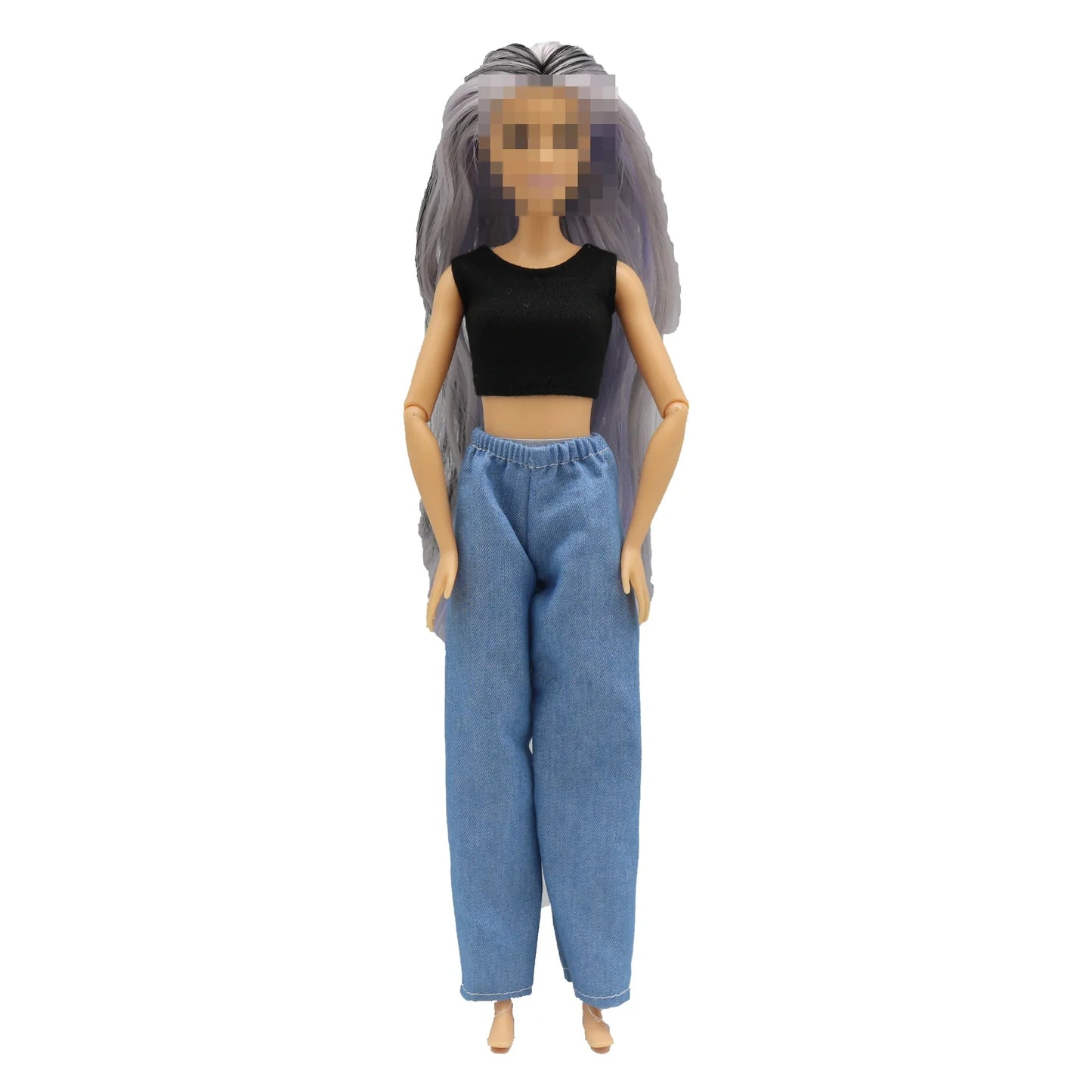 Barbie Doll Claus Outfit Set - 30cm 1/6 Scale T-Shirt & Elastic Pants Daily Wear Accessories