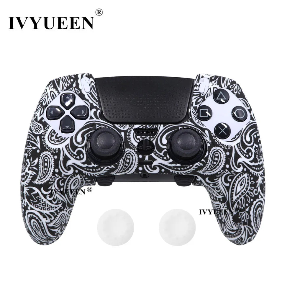 IVYUEEN Water Transfer Printing Silicone Protective Skin for PS5 DualSense Edge Controller