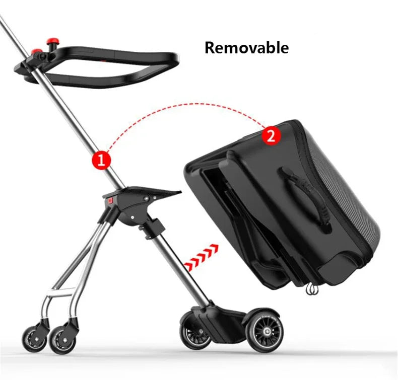 Formsio Kids Scooter Suitcase – Ride-On Rolling Carry-On Luggage Box for Babies, Sit & Go Trolley Travel Bag