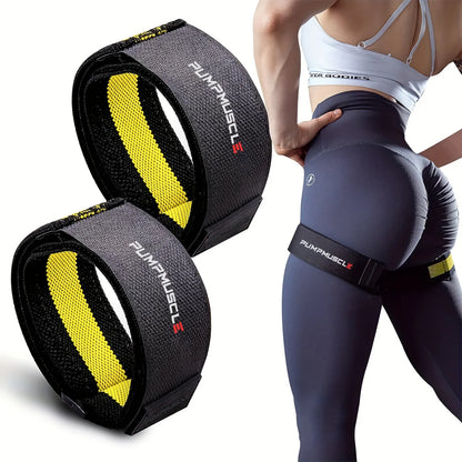 2PCS Adjustable Blood Flow Restriction Bands for Legs – BFR Training Straps for Muscle Growth, Strength & Glute Workouts