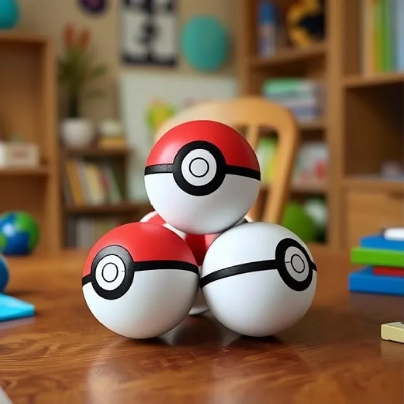 Pokemon Poke Ball Squeeze Toy — Soft, Bouncy & Durable Pet Toy for Cats and Dogs