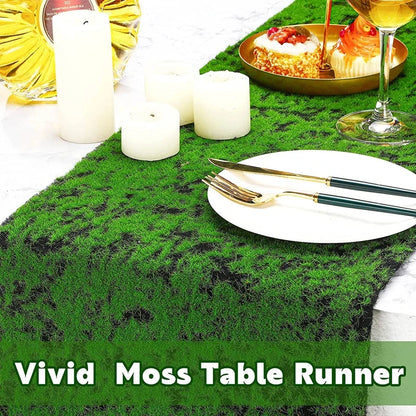 100×100cm Artificial Moss Lawn Carpet - Realistic Green Landscape Decor for Home, Weddings & Events