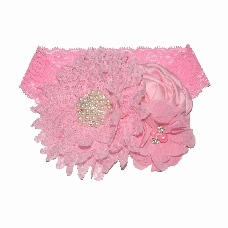 Soft Floral Baby Headband - Princess Headwrap Hair Accessories for Newborn Girls