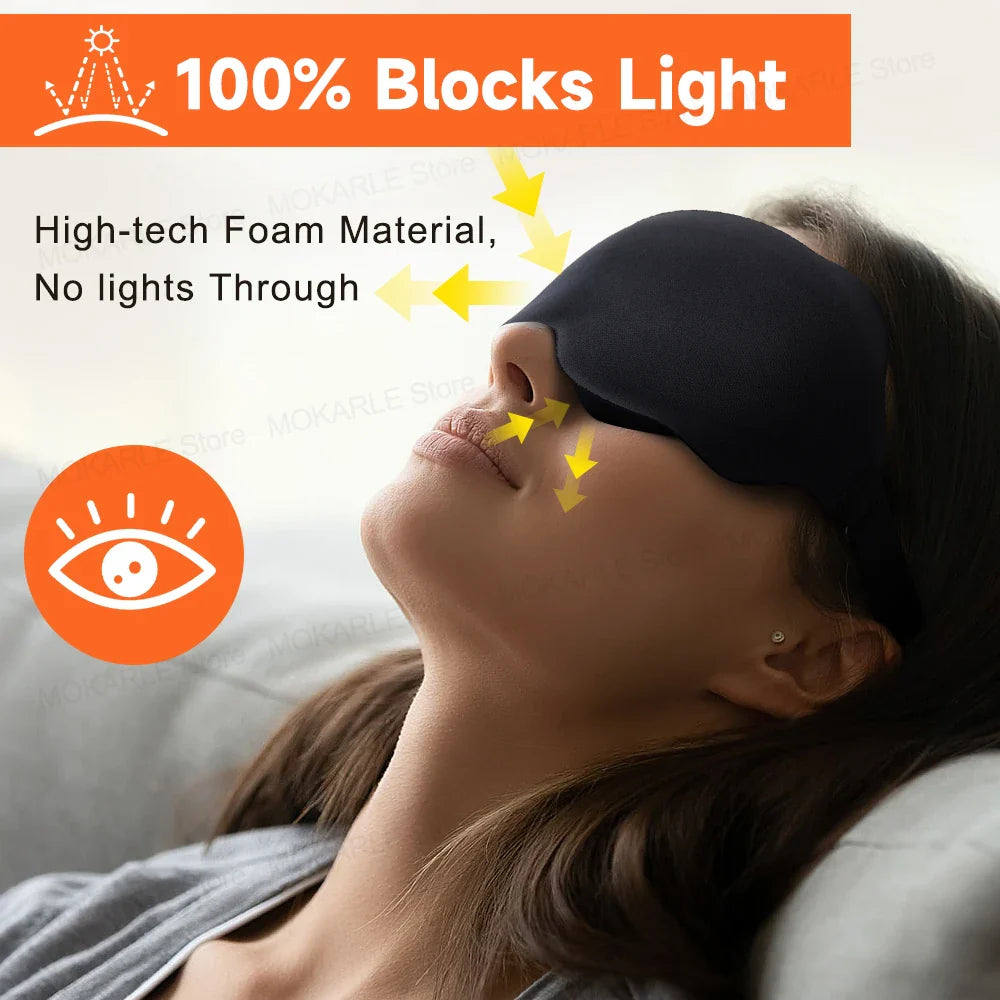3D Sleeping Eye Mask — Soft, Breathable Travel Eyeshade for Night Sleep, Light Blocking & Sleeping Aid