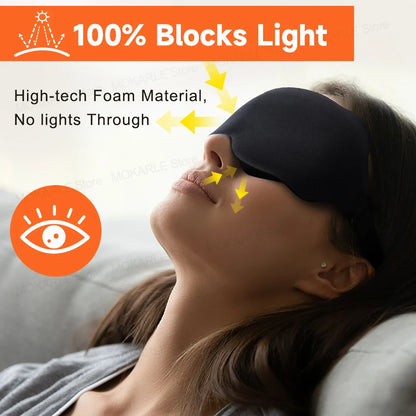 3D Sleeping Eye Mask — Soft, Breathable Travel Eyeshade for Night Sleep, Light Blocking & Sleeping Aid