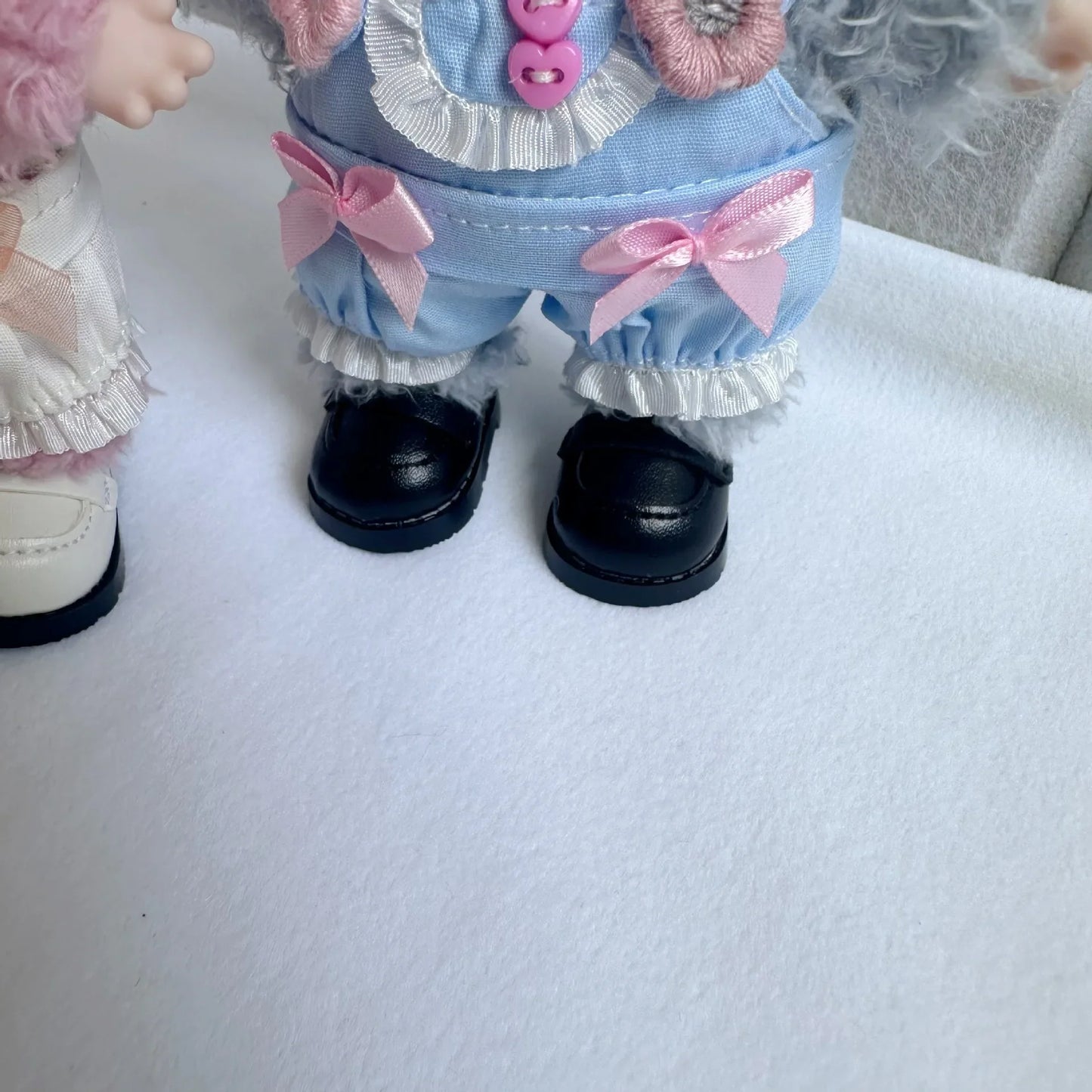 17CM Blind Box Clothes – Macaroon LABUBU Turtle Doll Accessories with Square Leather Shoes