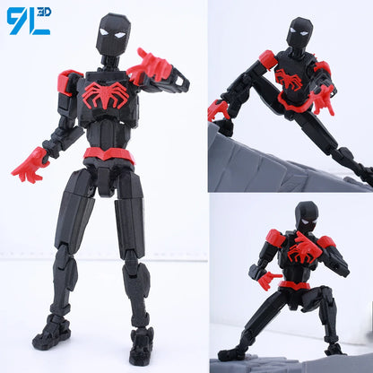 9L3D Lucky13 T13 Action Figures — 3D Printed Deadpool, Wolverine, Batman, Spider-Man & Venom Anime Model Toys, Collectible Gift
