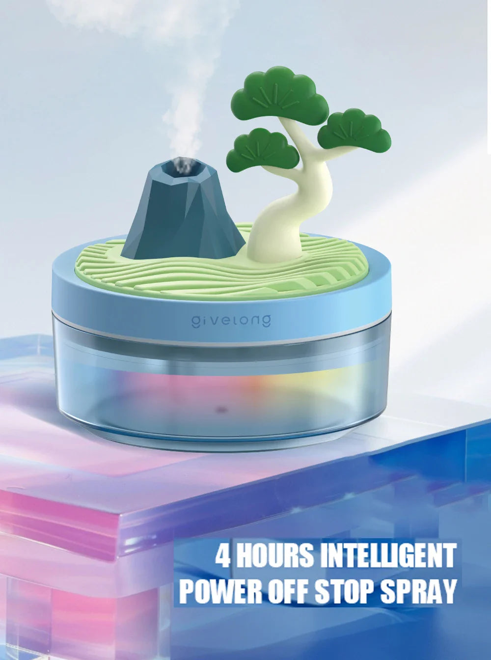 Landscape Air Humidifier – Small USB Spray, Silent Hydration for Bedroom, Desktop & Car, Aromatherapy Diffuser