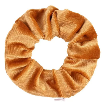 Portable Secret Hair Tie Storage Case – Hidden Scrunchie with Zipper for Key, Cash & Jewelry (Travel/Outdoor)