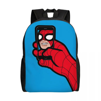 Custom Spider-Man Web Backpack – Water-Resistant School & College Bag for Men and Women
