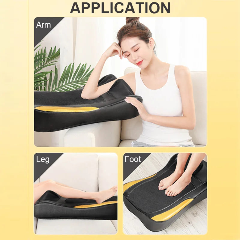 Multifunctional Electric Full Body Massage Cushion – Back, Waist, Neck & Shoulder Shiatsu Kneading Massager for Home Use