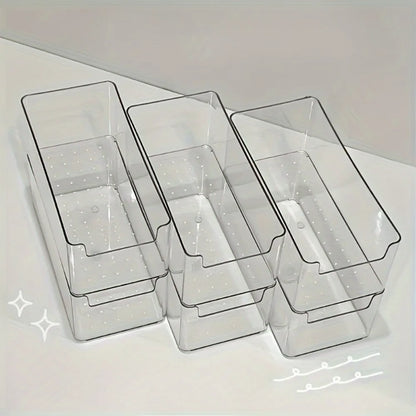 Multifunctional Transparent Storage Box – Durable Desk, Medicine & Home Organizer