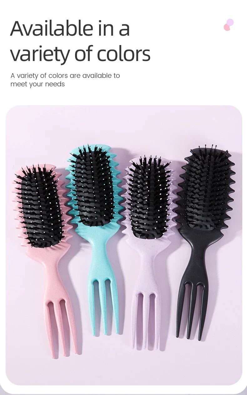 Candy Brush Curly Hair Styling – Nylon Bristle Detangling & Volumizing Comb for All Hair Types