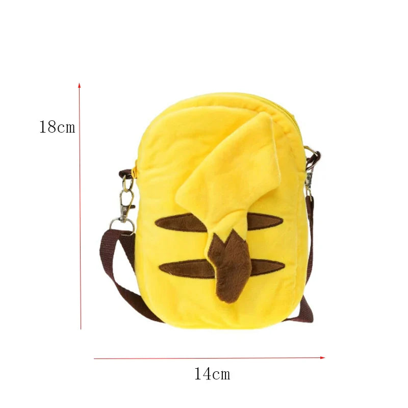 Pokemon Plush Backpack – Pikachu, Gengar, Mimikyu, Snorlax, Rowlet, Psyduck, Lucario, Charmander Anime Shoulder Bag & Doll Toy