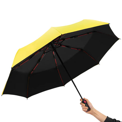 8-Bone Windproof Automatic Folding Umbrella – UV Sunblock Travel Umbrella for Men, Business Style