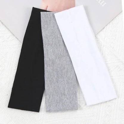 3pcs Elastic Solid Color Hair Bands – Unisex Headbands for Sports, Yoga, Running & Fitness