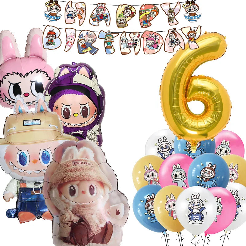 Doll Birthday Party Supplies – Disposable Tableware, Balloons, Banner & Stickers