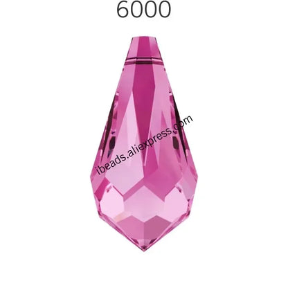 Austria Crystal Drop Pendant - Genuine 6000 Series Rhinestone Charm Bead for DIY Jewelry Making