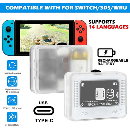 Amiibo NFC Simulator Pixel Emulator – Bluetooth-Compatible Replacement Accessory for Switch 2 (2025)